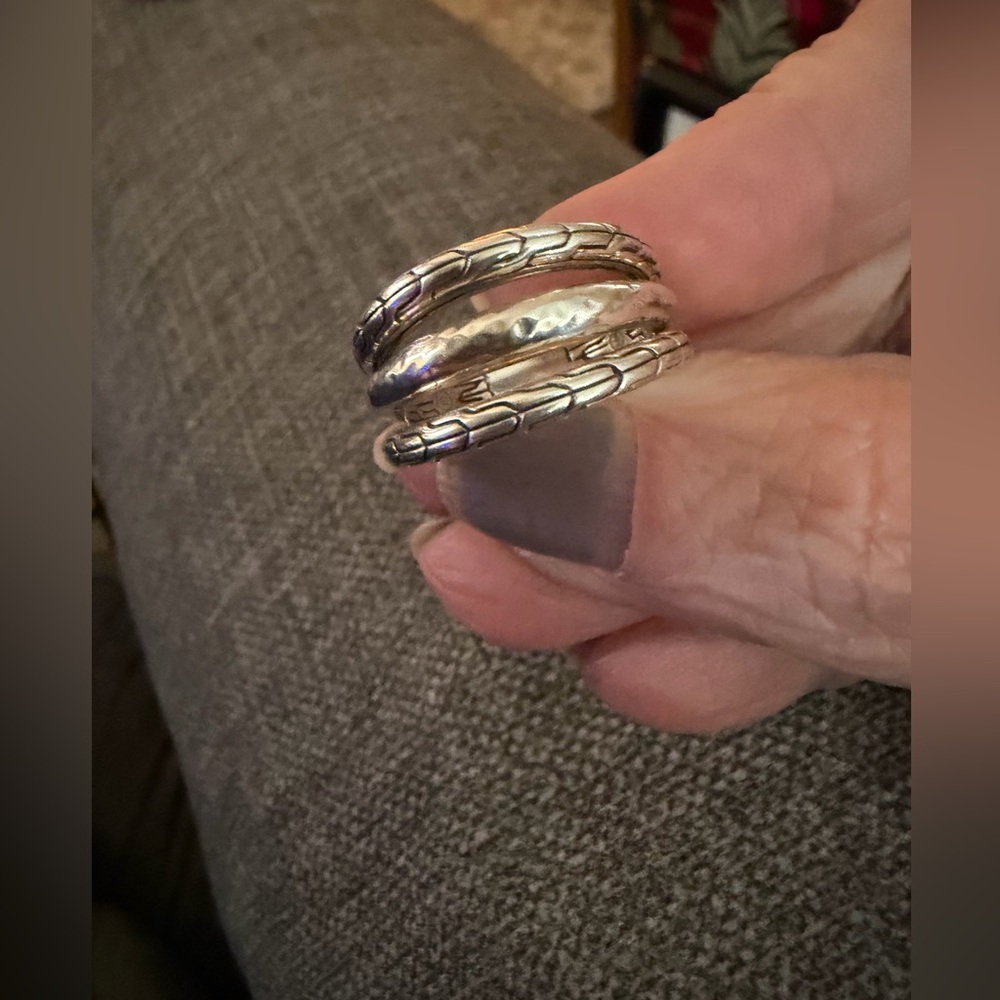 John Hardy Silver Textured Ring
